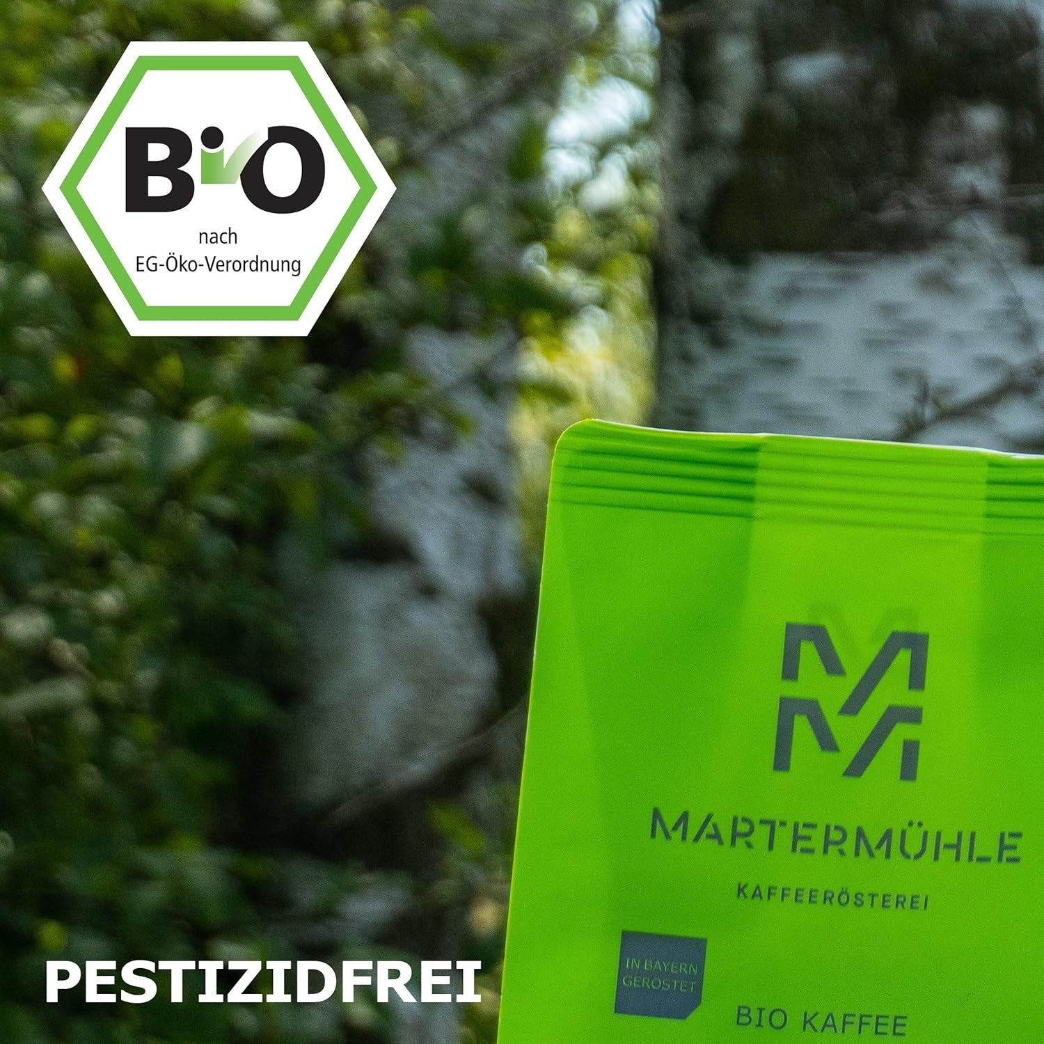 Zestaw próbek kawy organicznej Martermühle 3x250g jasna/średnia moc I Arabica I Całe organiczne ziarna kawy lekko palone, o niskiej kwasowości (68/74/426)
