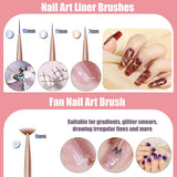 10 Stück Nail-Art-Pinsel, Nagel-Gel-Nagellack-Malpinsel, Zeichenstift, Nagel-Liner-Pinsel i Nagel-Dotting-Stift Für Gel-Nagellack, DIY, Maniküre, Salon Zu Hause