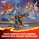 LEGO NINJAGO Fire Mech Kaia Zabawkowa figurka dla dzieci z możliwością dostosowania figurki czerwonego mecha Zestaw Ninja 4 figurki, w tym Kai i Zane Prezent dla 7-letnich chłopców i dziewcząt 71808 Zestawy do budowania Beuche den LEGO-Store