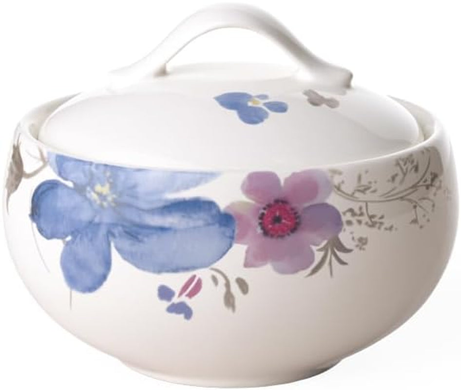 Villeroy & Boch Mariefleur Gris Podstawowa cukiernica, porcelana premium, biały/wielokolorowy