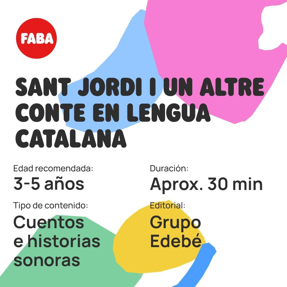 Sonoro de - Sant Jordi i un altre Conte - Historie i historie dźwiękowe - zabawka, treści edukacyjne, w języku katalońskim, dla dziewcząt i chłopców w wieku od 4 do 6 lat Bebe Naty Shop Toys