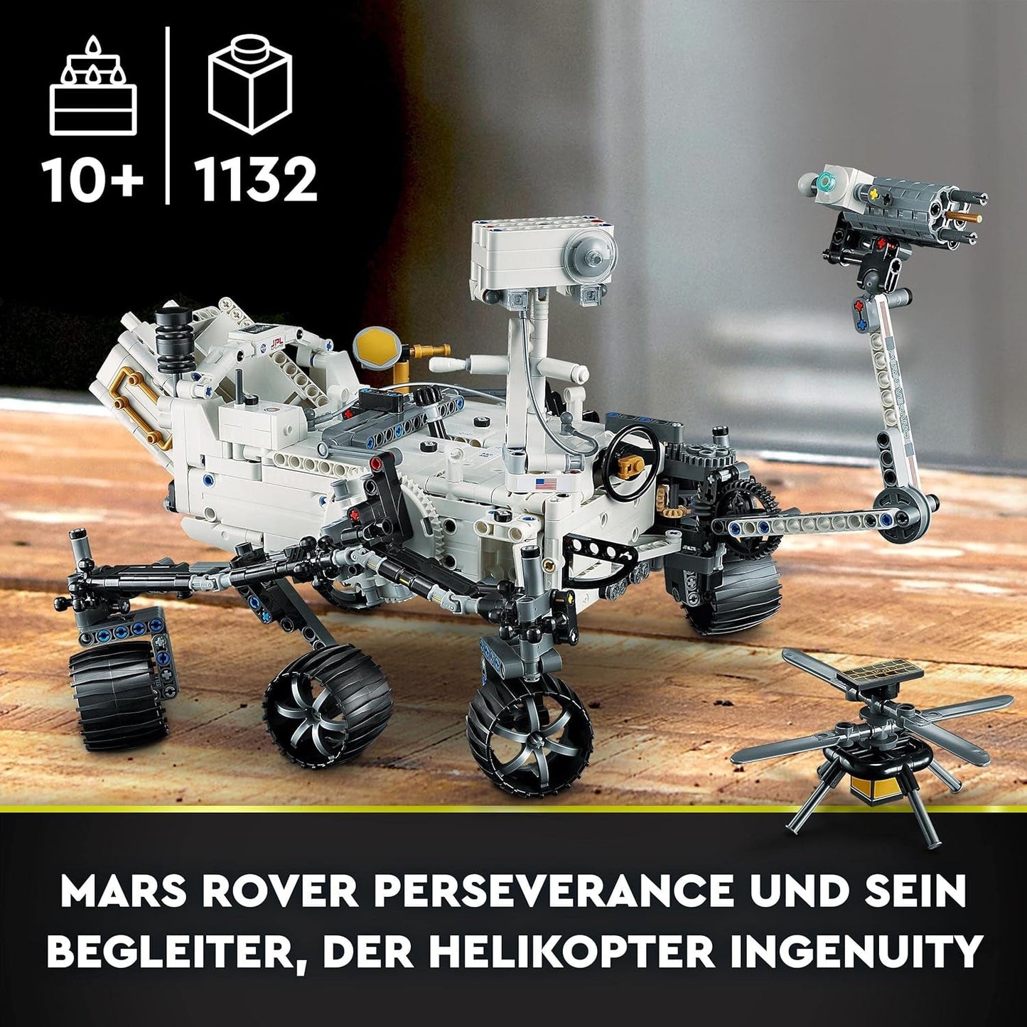 Zestaw zabawek kosmicznych LEGO 42158 Technic NASA Łazik marsjański Perserverance z aplikacją Ar, zabawka naukowa do budowania dla dziewcząt i chłopców Ponad 10 zestawów do budowania Besuche w sklepie LEGO