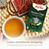 Yogi Tea Green Chai, organiczna herbata ajurwedyjska z przyprawami, mieszanka cynamonu, mięty, zielonej herbaty, imbiru, kardamonu i goździków, 6X17 torebek na herbatę (łącznie 102 torebek na herbatę)