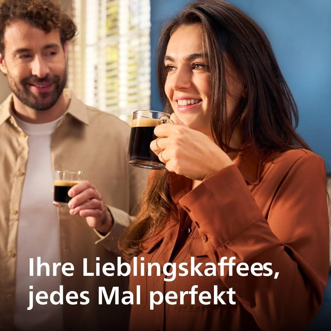 Ekspres automatyczny PHILIPS seria 2200 - 2 specjalności kawowe, wyświetlacz dotykowy, klasyczny spieniacz do mleka, młynek ceramiczny, czarny mat (EP2220/10)