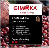 Gimoka Gran Bar Kawa ziarnista, bogata i kremowa, 1kg, 10 sztuk, + brelok