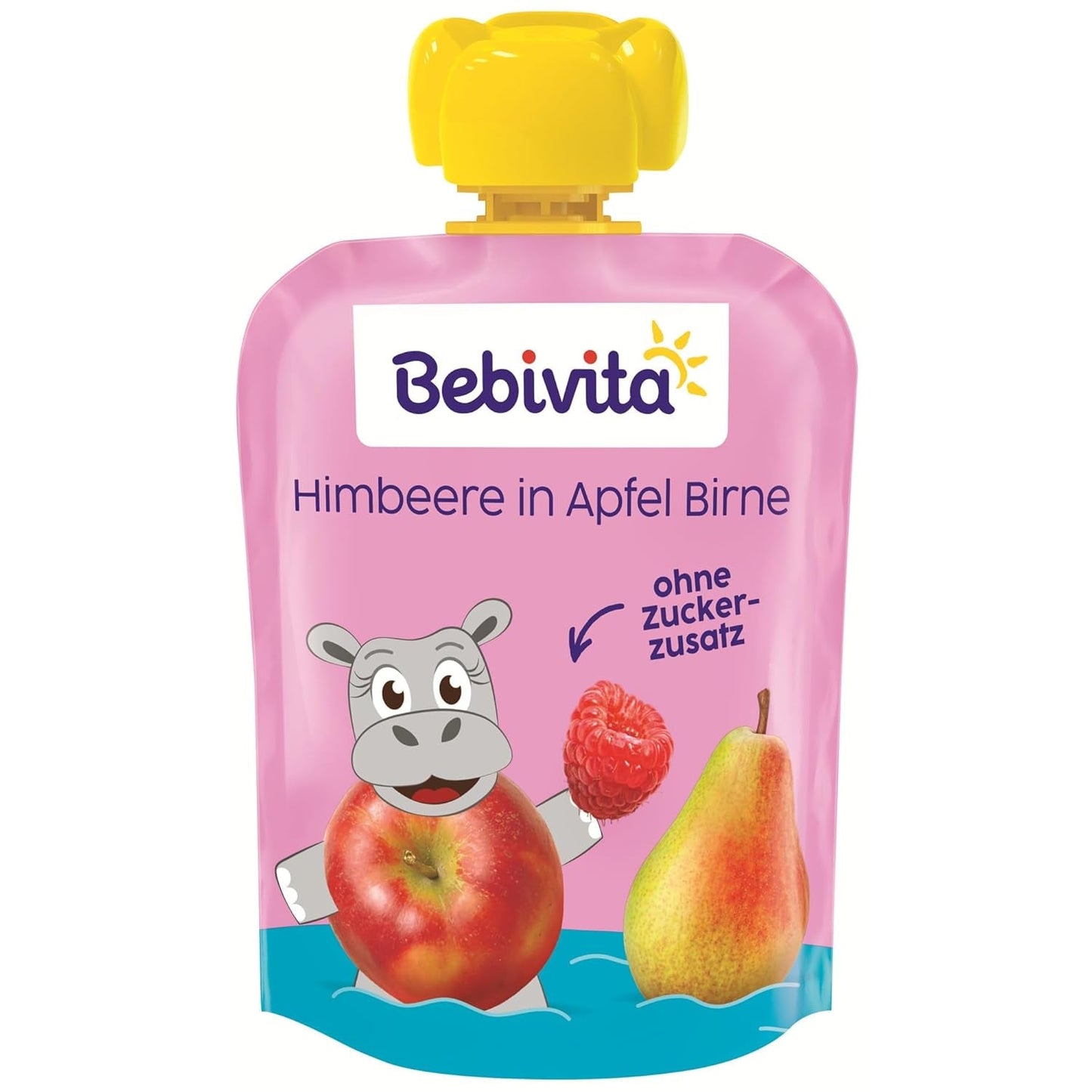 Himbeere in Apfel Birne Quetschie – 16 Stück (4 sztuki, 4 x 90 g), ohne Zuckerzusatz, glutenfrei, idealne dla unterwegs i selbständiges Snacken