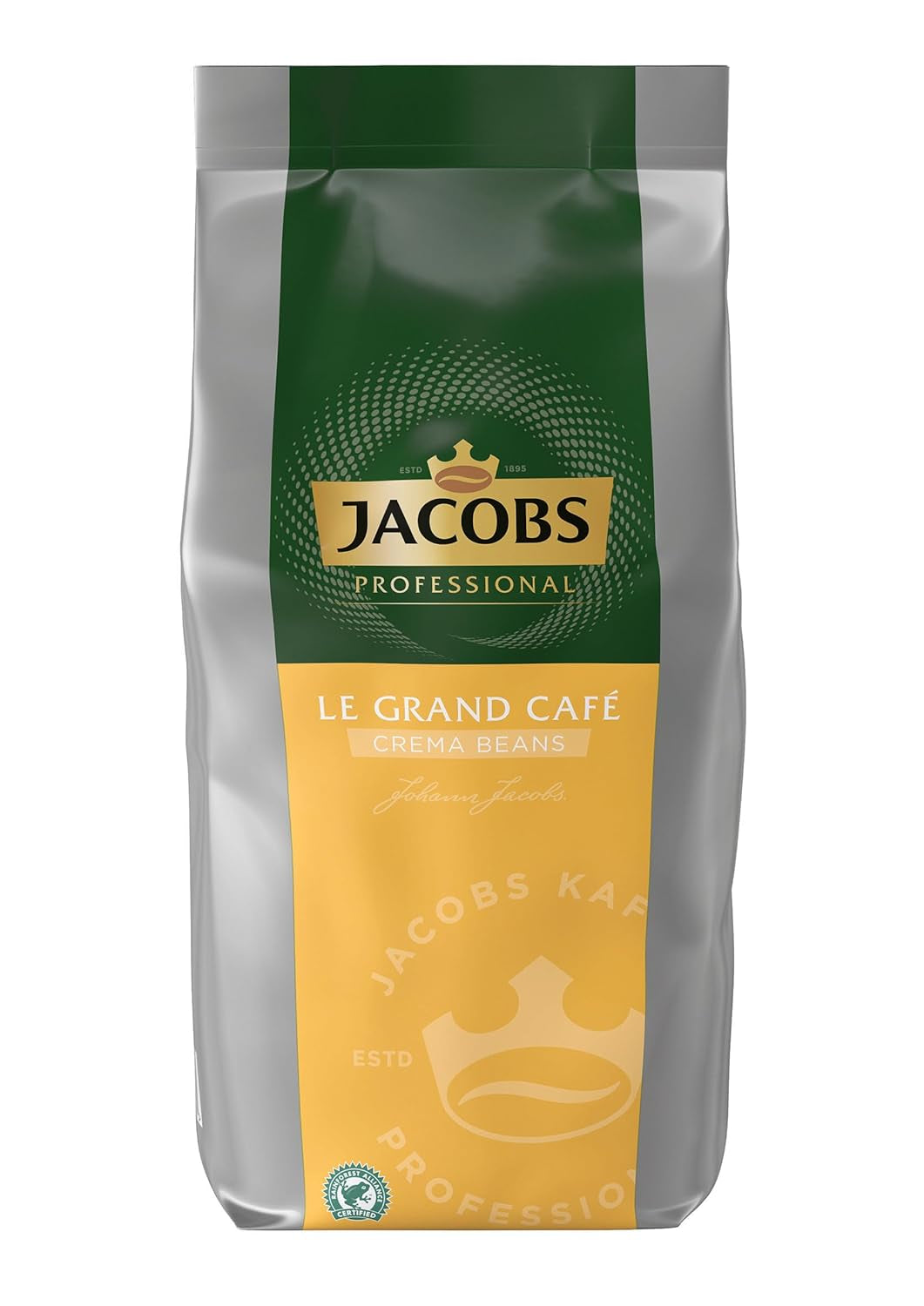 Kawa ziarnista Jacobs Professional Le Grand Café Crema, intensywność 2/5, całe ziarna kawy, 1 kg