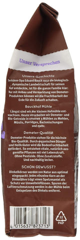 Bauck HOF Dinkelmüsli Schokozart, 425 g (1Er Pack) Zboża Naty Shop