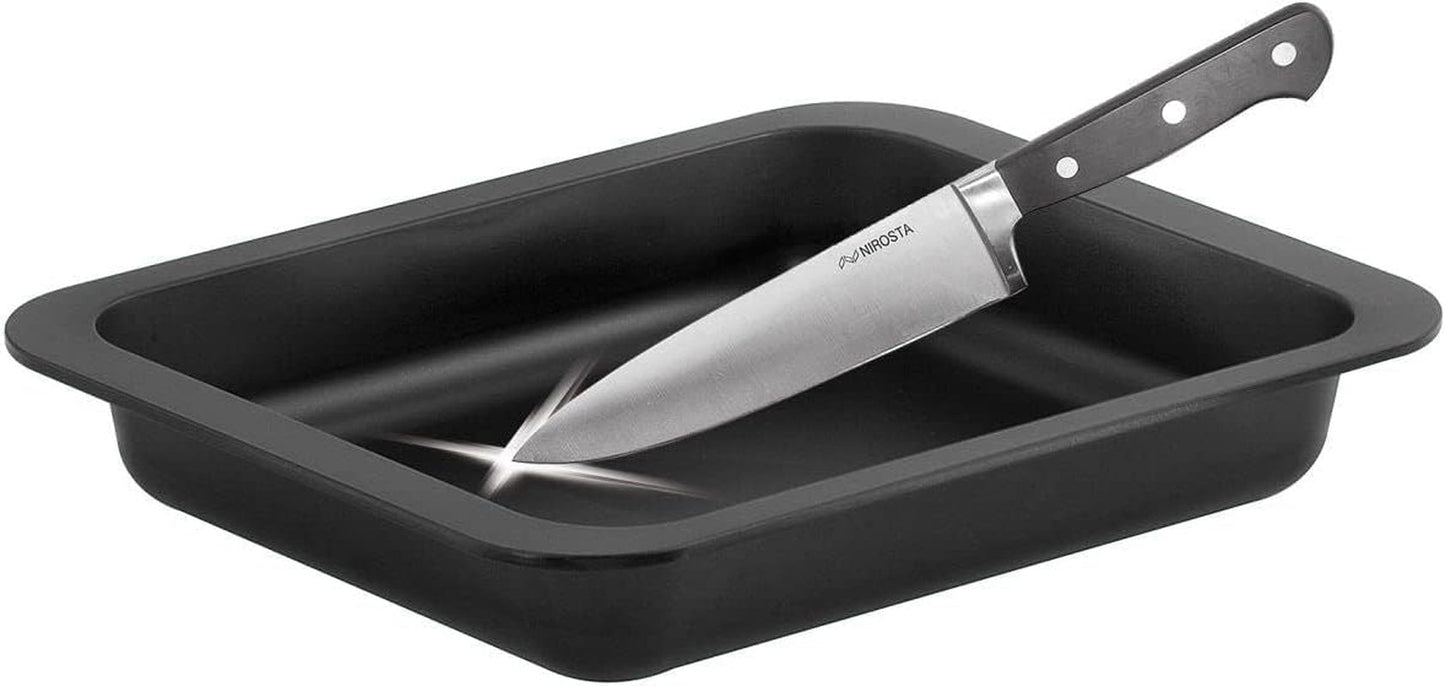 Zenker Ofenbackform (33 X 5 X 25 Cm) SPECIAL COOKING, Rechteckige Auflaufform Mit Enamelle-Versiegelung, Backform Mit Extra Hohem Rand (Farbe: Schwarz), Menge: 1 Stück Formy i blachy do pieczenia Naty Shop