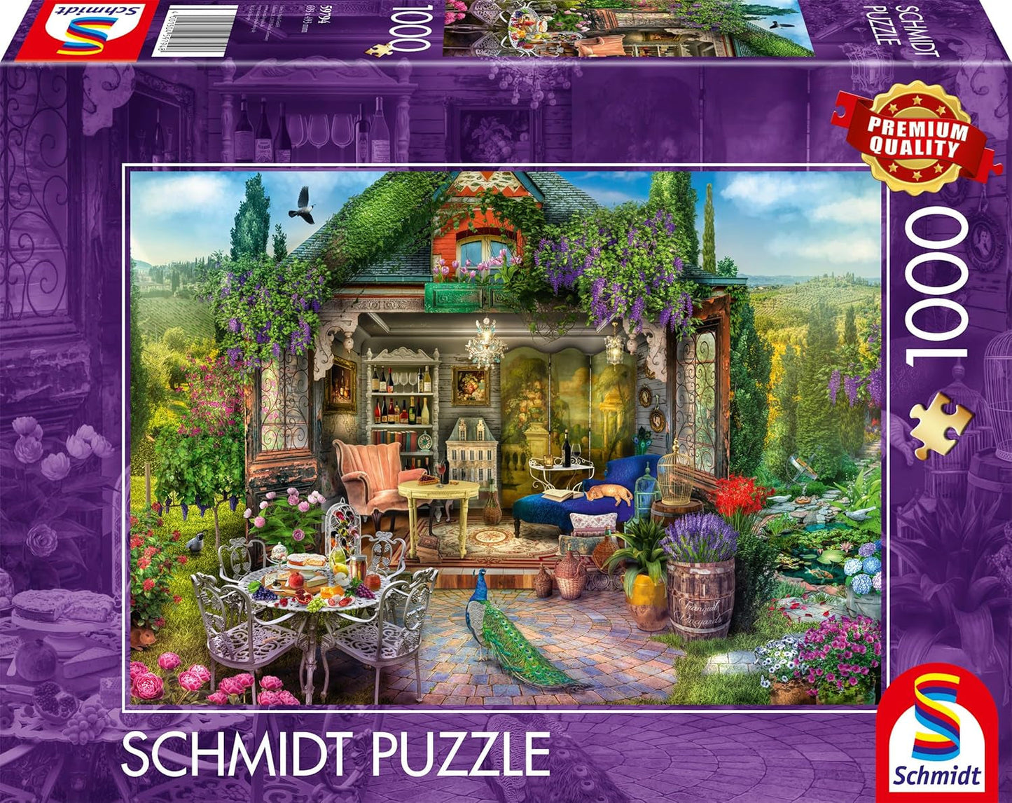 Schmidt Spiele 59794 Dom ogrodowy w winnicach 1000-elementowe puzzle Naty Shop Domyślny tytuł