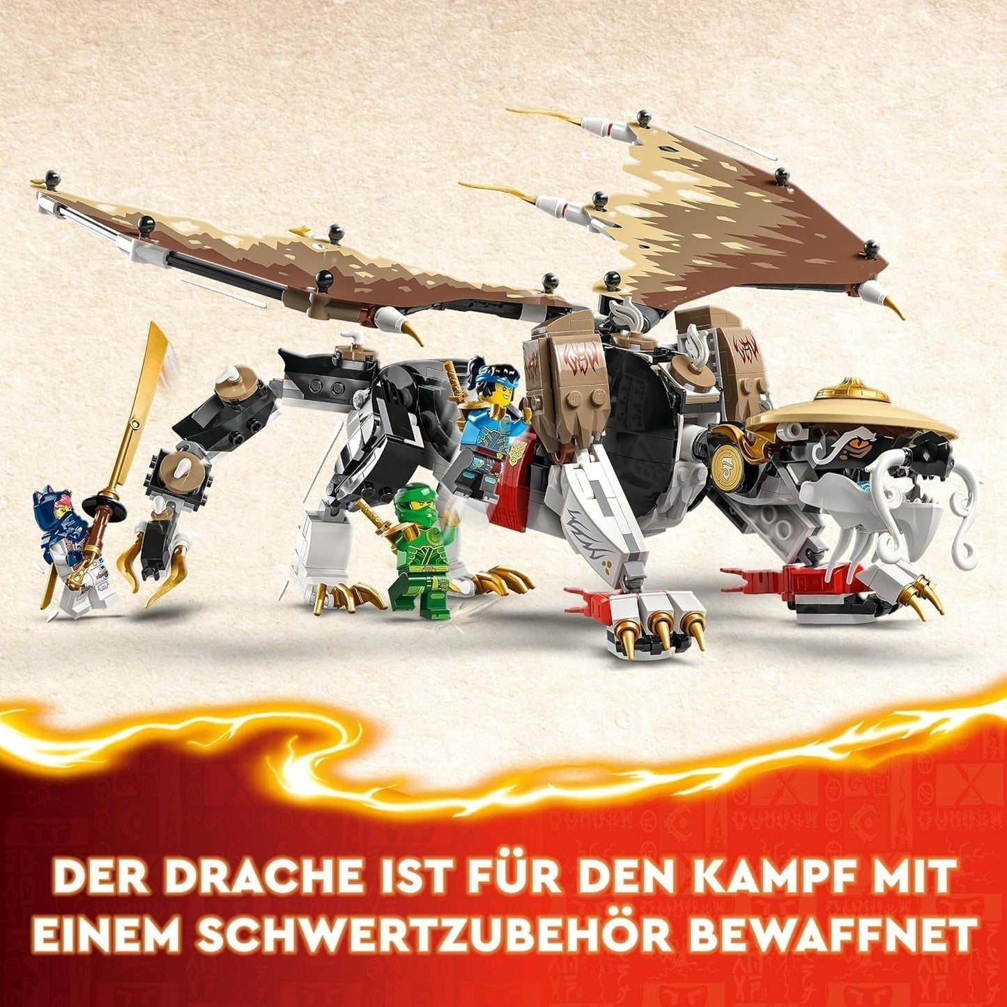 LEGO NINJAGO Egalt Smoczy Mistrz, zestaw Ninja ze smoczą zabawką i 5 figurkami, w tym Lloydem i NYA, Smoczym Mistrzem, prezent dla chłopców i dziewcząt od 8 lat 71809 Zestawy do budowania Beuche den LEGO-Store