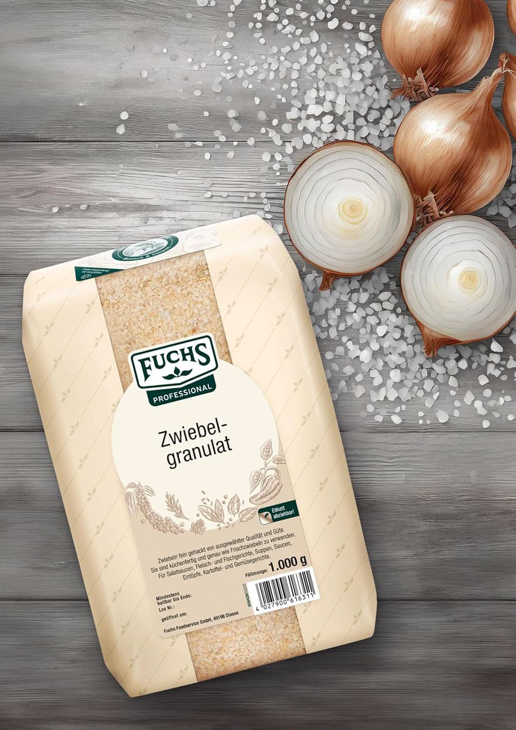 Fuchs Profesjonalny granulat cebulowy, 1 Kg Przyprawy Naty Shop