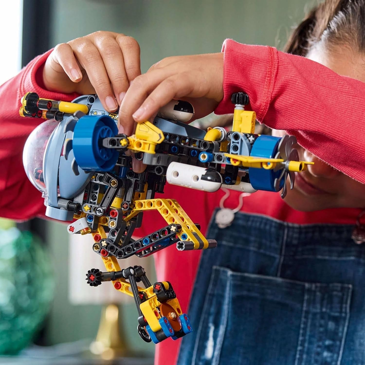 LEGO Technic Odkrywca głębin Łódź podwodna Zabawka do budowania dla dzieci w wieku 9 lat Chłopcy i dziewczęta Kreatywne pomysły na prezenty urodzinowe Pojazd do zbudowania z obracającymi się śmigłami 42201 Zestawy do budowania Besuche den LEGO-Store
