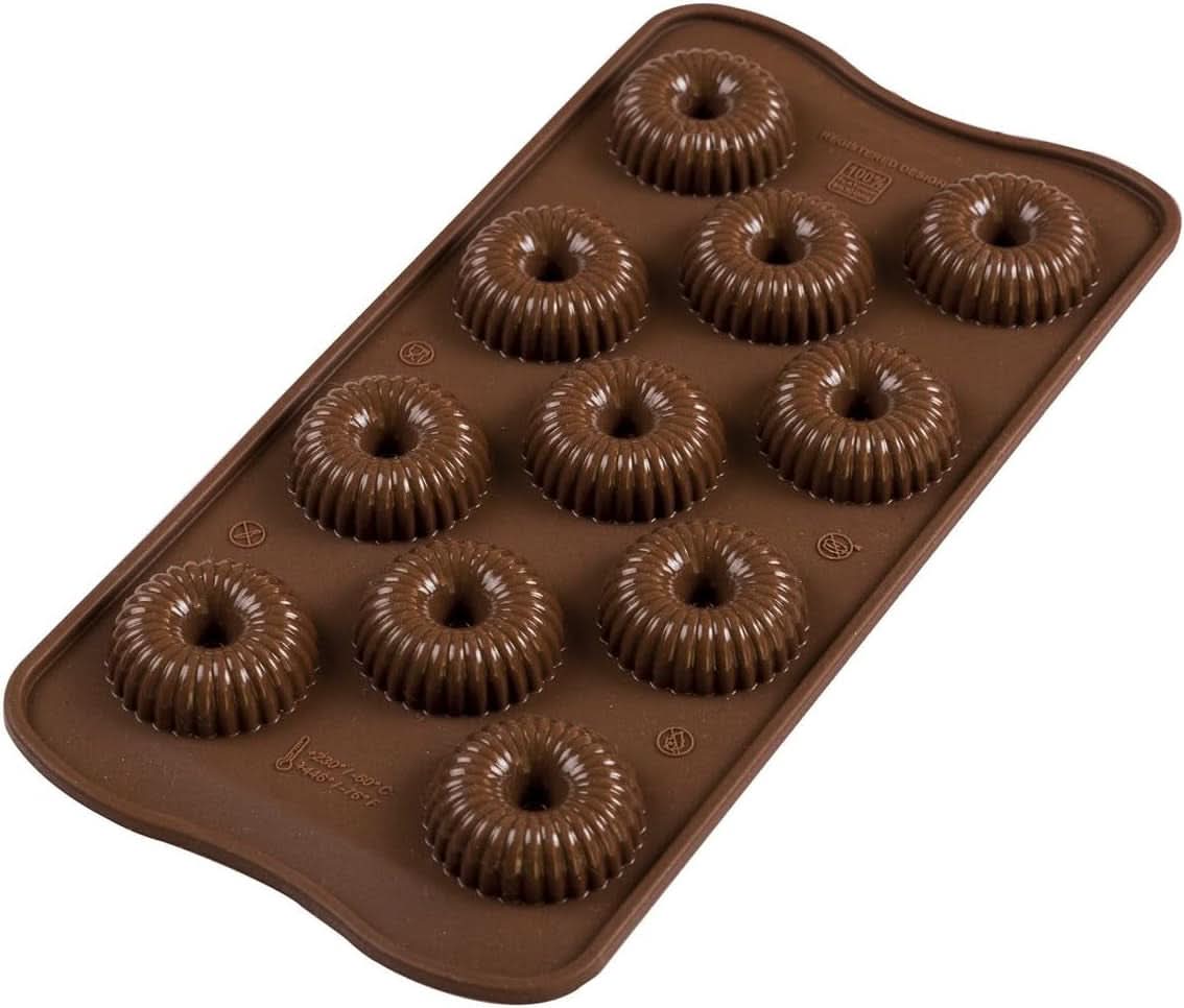 Silikomart 199384, Forma 3D do kuchni z płomieniem czekoladowym Naty Shop Spirals