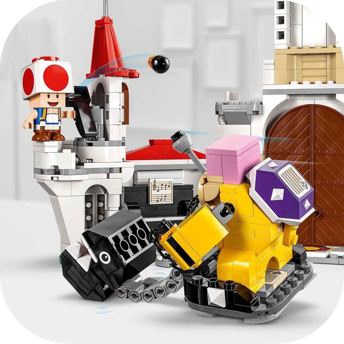 LEGO Super Mario Roy's Bitwa w Pałacu Grzybów Zestaw przygodowy z postaciami Nintendo Prezent dla dziewcząt, chłopców i graczy w wieku 7 lat 71435 Zestawy do budowania Besuche den LEGO-Store
