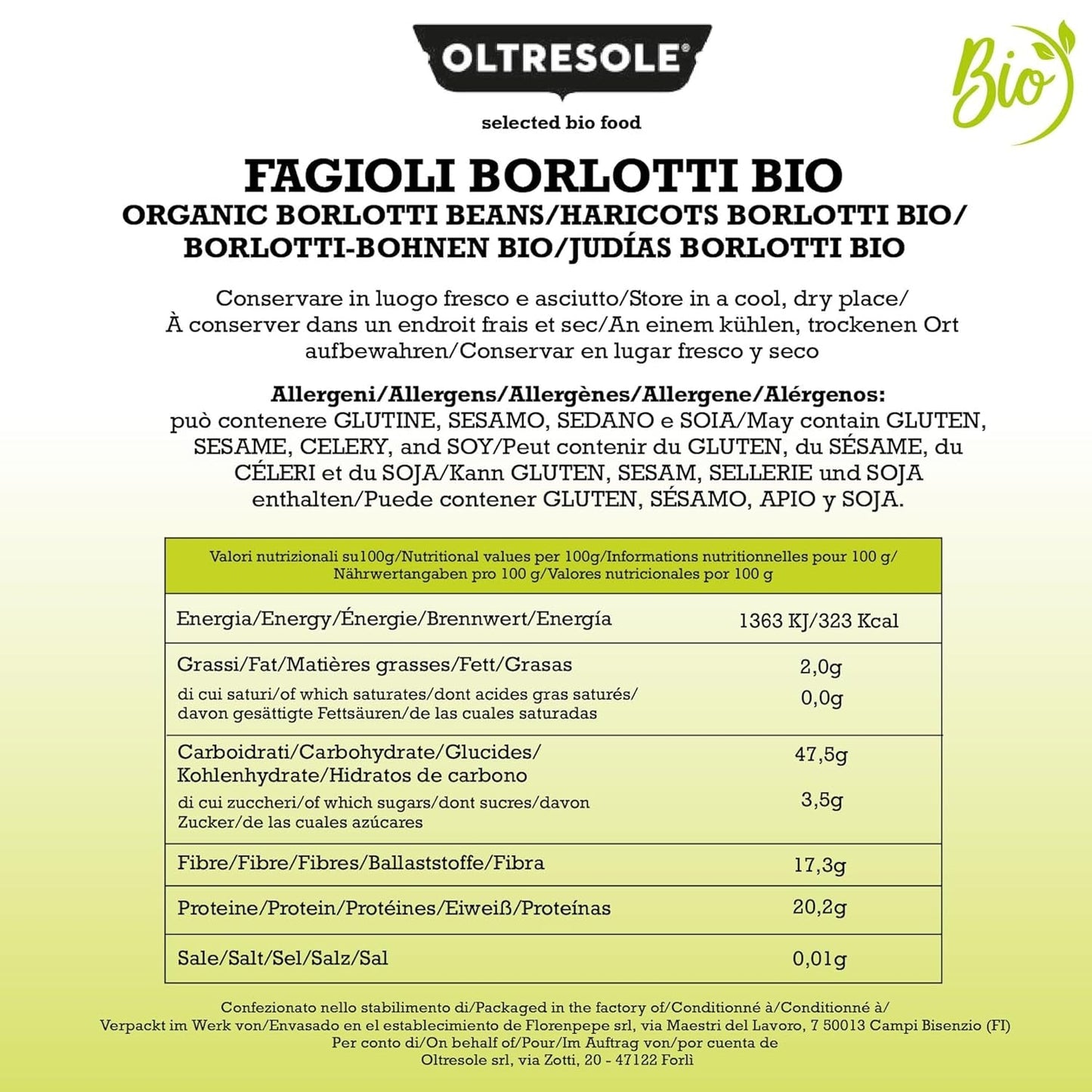 Ekologiczna fasola Borlotti 5 kg, Suszone organiczne rośliny strączkowe z kontrolowanych upraw, Idealna do sałatek, zup i dodatków, Wygodny format