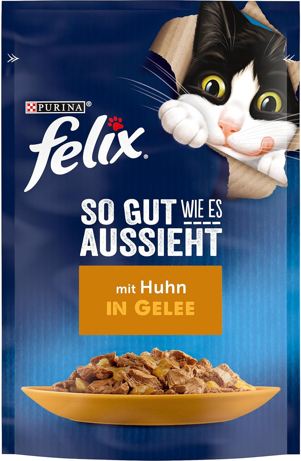 Felix As Good As It Look Mokra karma dla kotów w galaretce z kurczakiem, opakowanie 26 szt. (26 x 85 g)