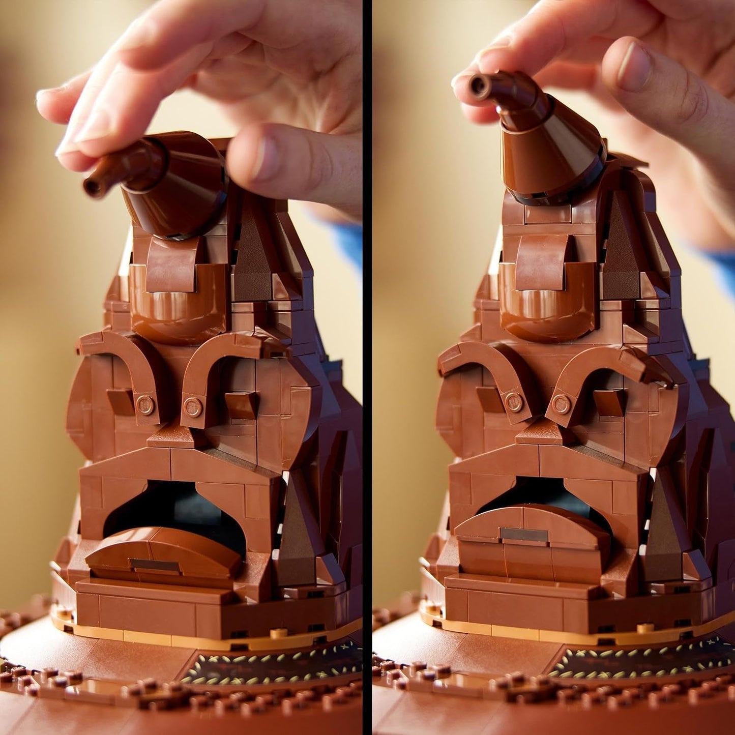 LEGO Harry Potter mówiący kapelusz Model Hogwartu Film dla dorosłych Prezent dla kobiet Mężczyźni Mama Tata Z 31 losowymi kombinacjami dźwięków Wprowadza Cię do Twojego domu w Hogwarcie 76429 Zestawy do budowania Besuche den LEGO-Store
