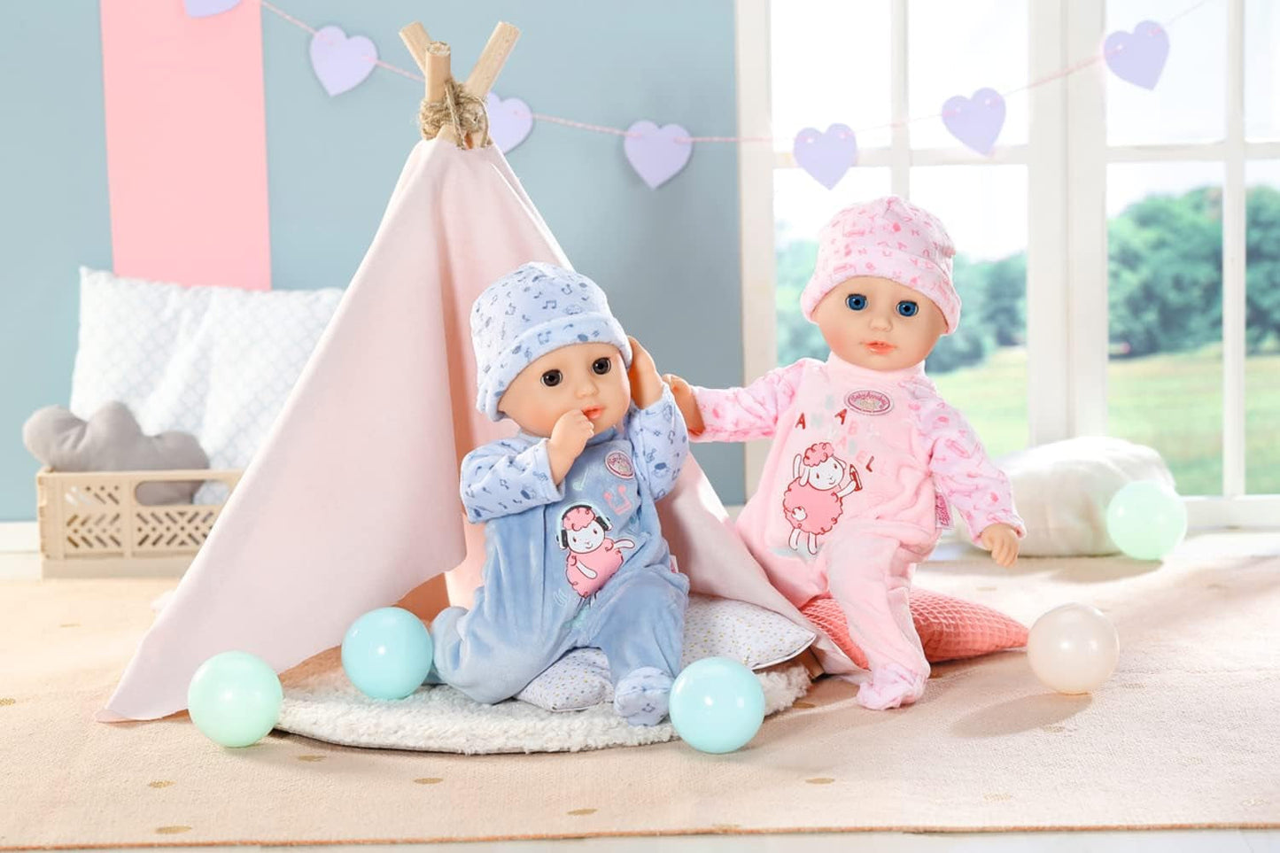 Annabell Mała lalka Annabell 36 cm, z materiałowym korpusem i zaspanymi oczami, 36 cm, 709870 Zapf Creation