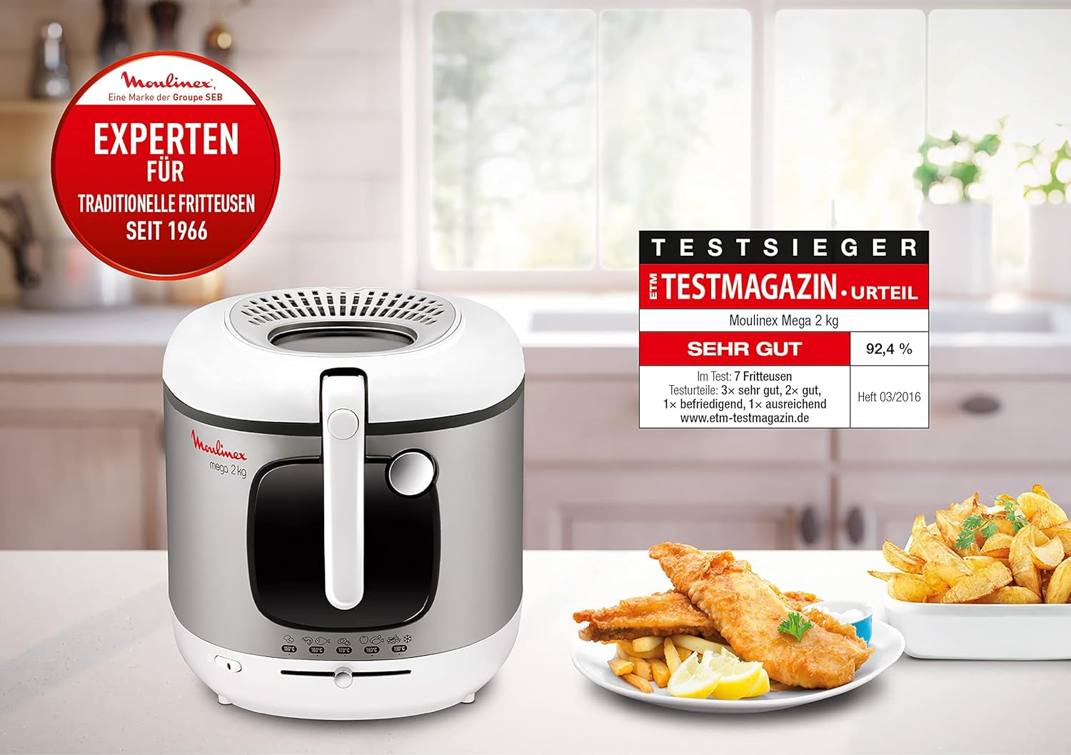 Frytownica AM4800 Mega 2Kg, frytownica olejowa, filtr zapachów, 1800 W AGD Naty Shop