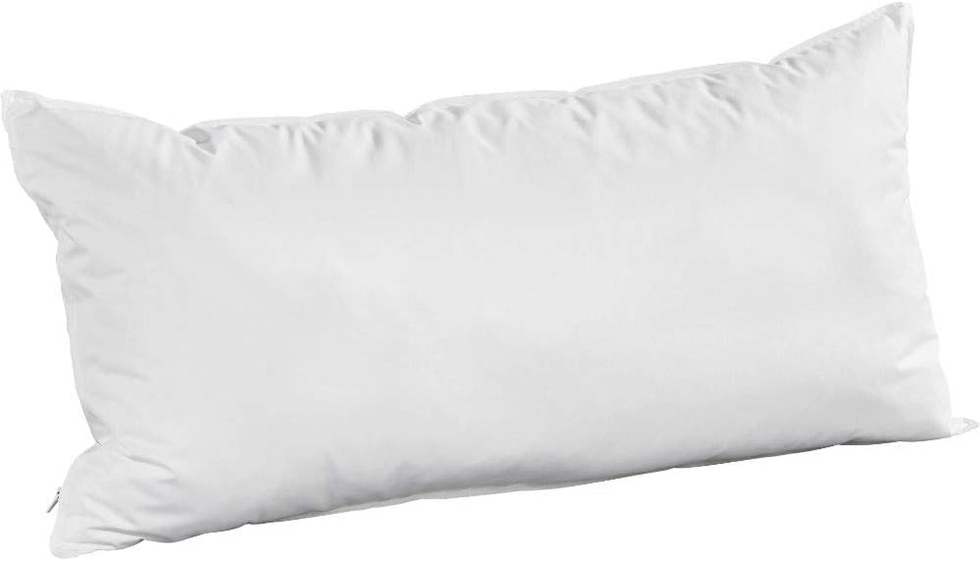 Badenia Trendline Komfortowa poduszka z bawełnianym pokrowcem 40 X 80 cm, biała, z certyfikatem Oeko-Tex, wyprodukowana zgodnie z niemiecką normą jakości Standardowe poduszki Naty Shop 40 X 80