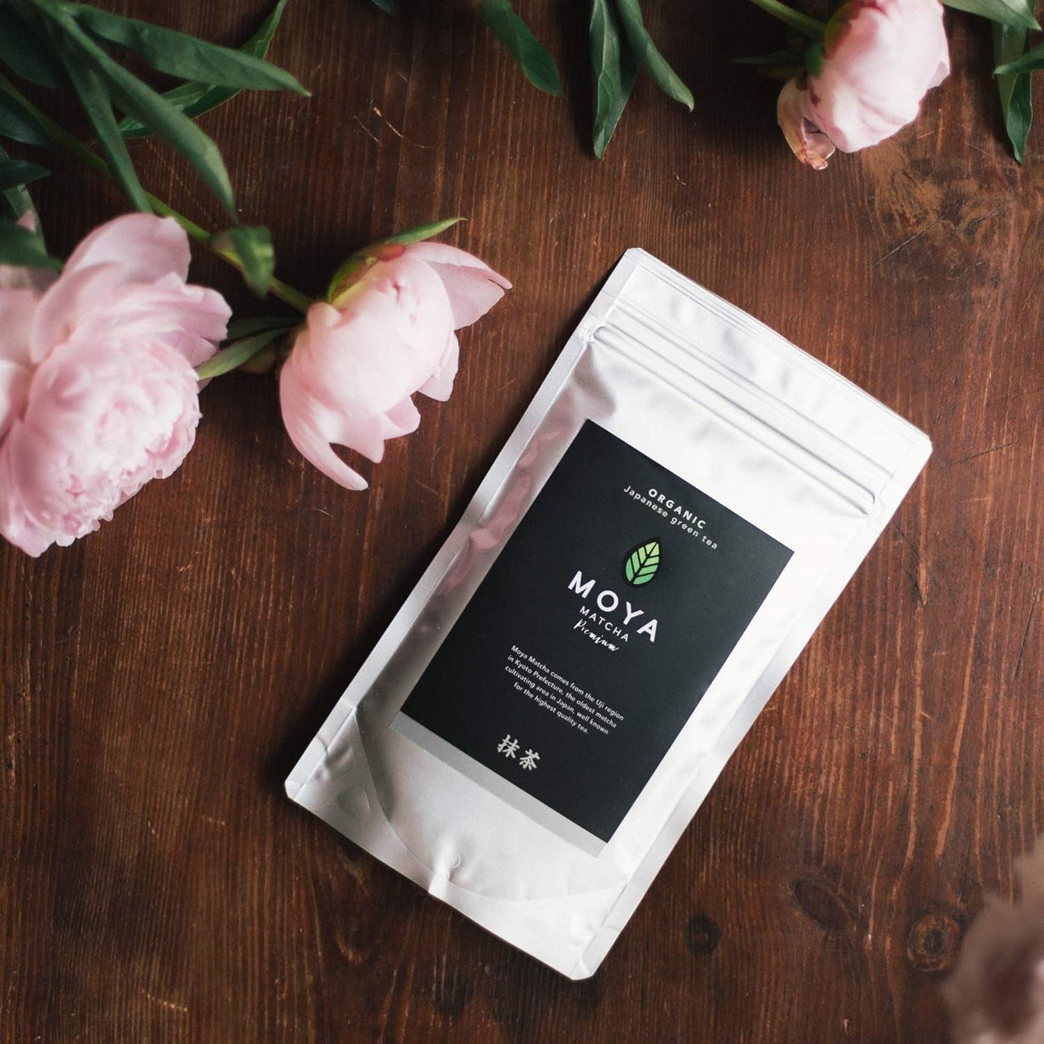 Organiczna zielona herbata Moya Matcha w proszku | 100 g najwyższej jakości na ceremonię | Organicznie uprawiane i zbierane w Uji w Japonii | Matcha zielona herbata w proszku | Idealny do japońskiej ceremonii parzenia herbaty wodnej