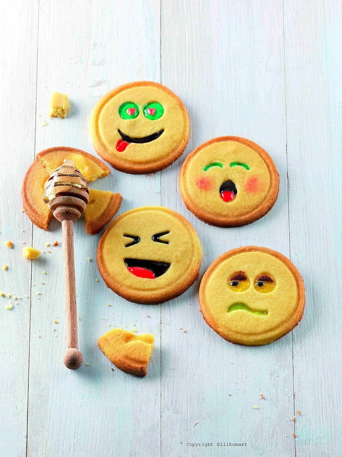 Silikomart 25.440.39.0069, Zestaw wycinarek Emoji, Ø73 MM Naty Shop