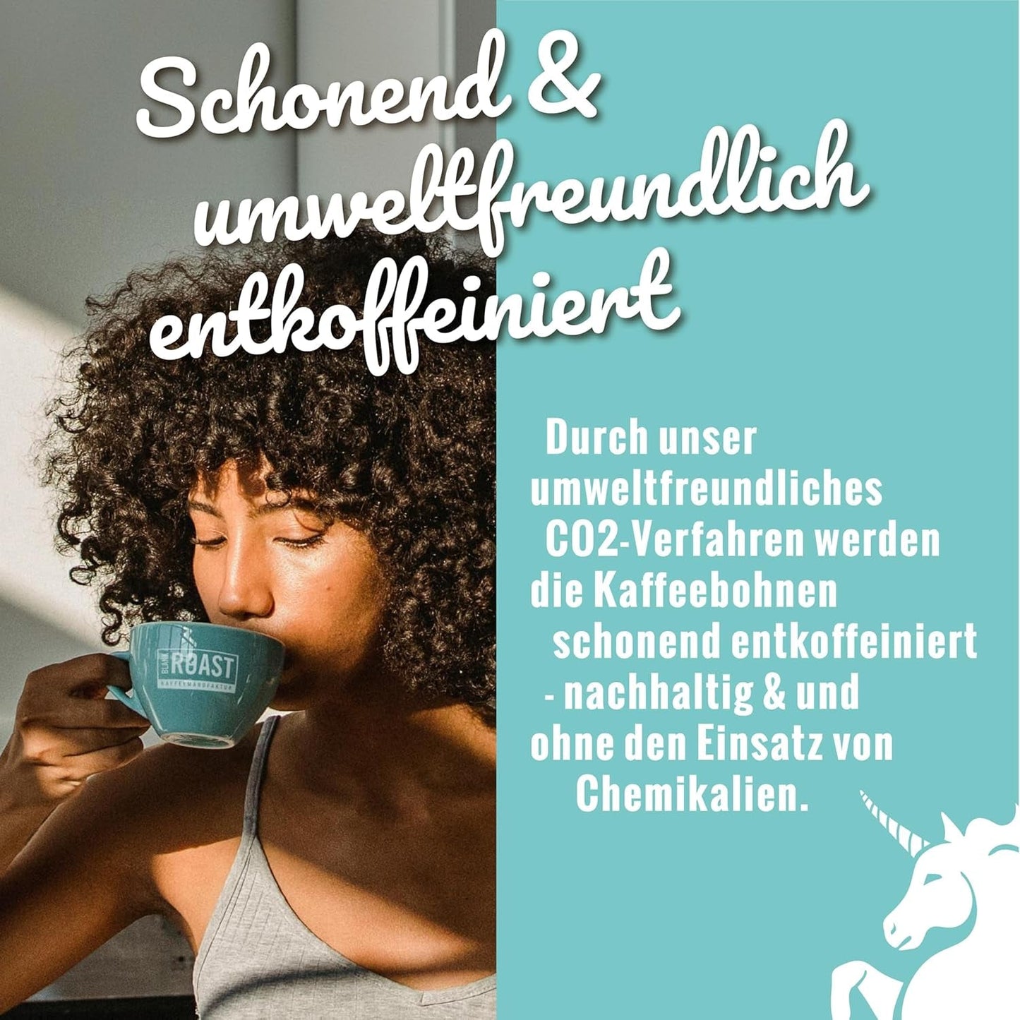 Blank Roast - EINZIG - 1kg - Kaffeebohnen kafeinfrei - 100% Arabica aus Peru - schonend & umweltfreundlich entkoffeiniert - säurearm mit voller Crema - idealny für jede Zubereitungsart