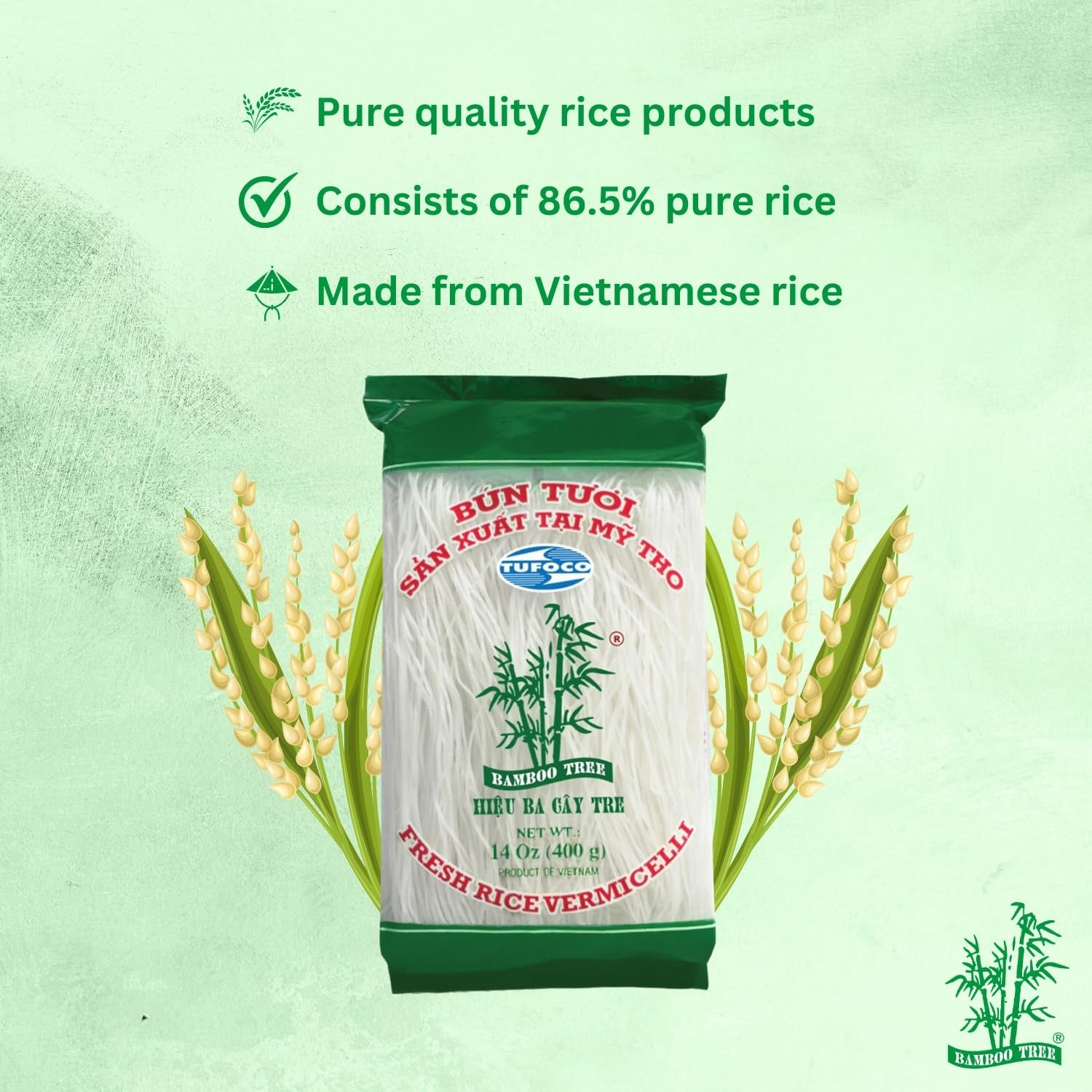 BAMBUSOWE DRZEWO - Świeży wermiszel ryżowy - 1 x 400g