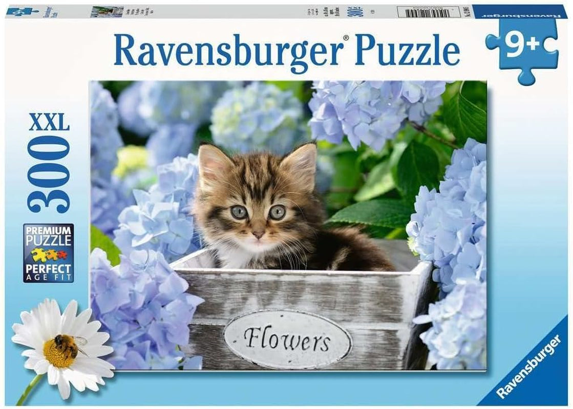 Puzzle dla dzieci Ravensburger - 12894 Mały kot - Puzzle ze zwierzętami dla dzieci od 9. roku życia, zawierające 300 elementów w formacie XXL. Puzzle Naty Shop Mały kot