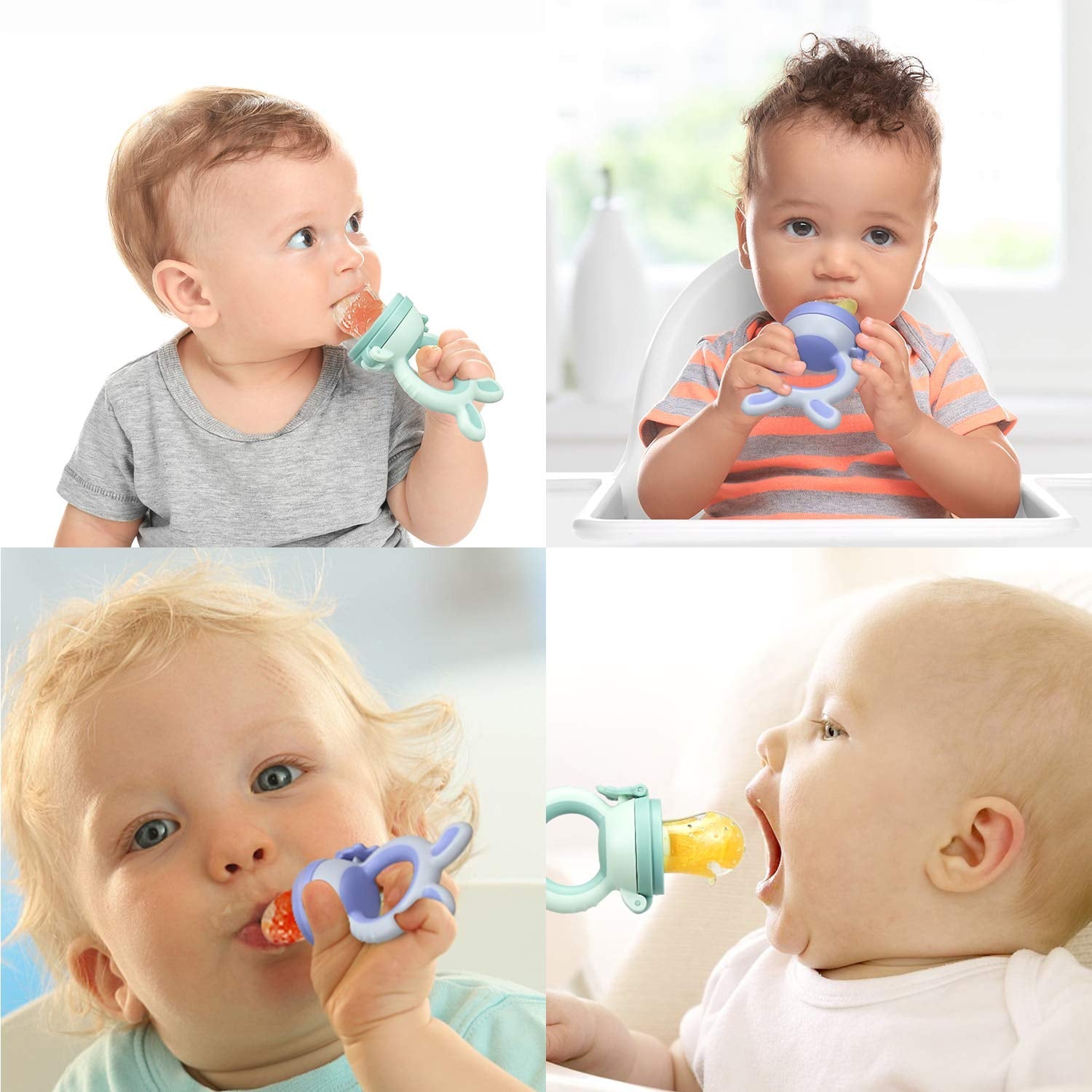 Tétine Pour Bébé/Tétine à Fruit/Tetine Grignoteuse Bebe/Tétine D'alimentation Pour Bébé - Toy de Dentition Pour Bébé, Sans BPA (opakowanie 2 szt.)