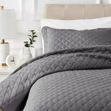 Amazon Basics oversize kołdra z reliefem, 170 x 210 cm, ciemnoszary wzór w romby. Łóżka i koce Besuche den Amazon Basics-Store 220 x 240 cm