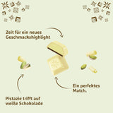 Schogetten Biała Pistacja | Biała czekolada z nadzieniem z kremu pistacjowego | 100 g | Wygodnie porcjowane (zestaw 3 szt.)