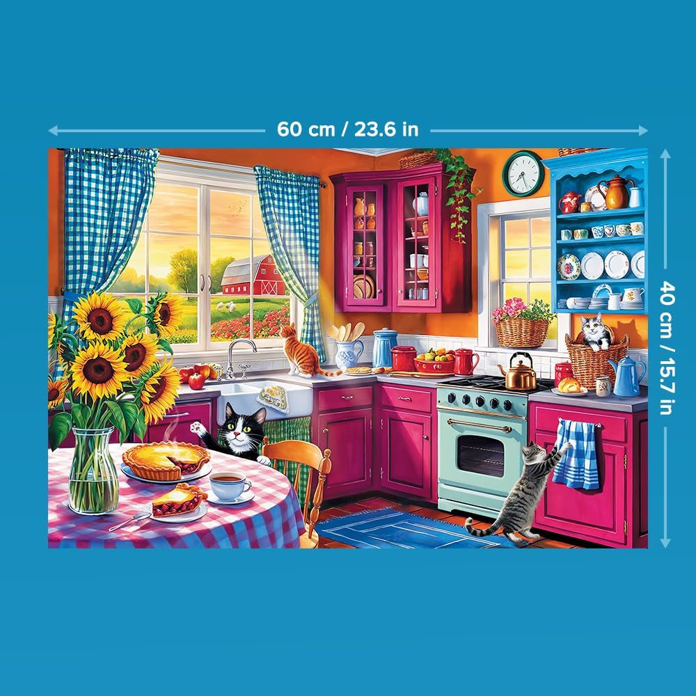 Trefl - Easypiece Puzzle: Poranek w kuchni - 300 elementów - Duże elementy, Łatwe puzzle, Dla dorosłych i dzieci 10+ Puzzle Naty Shop