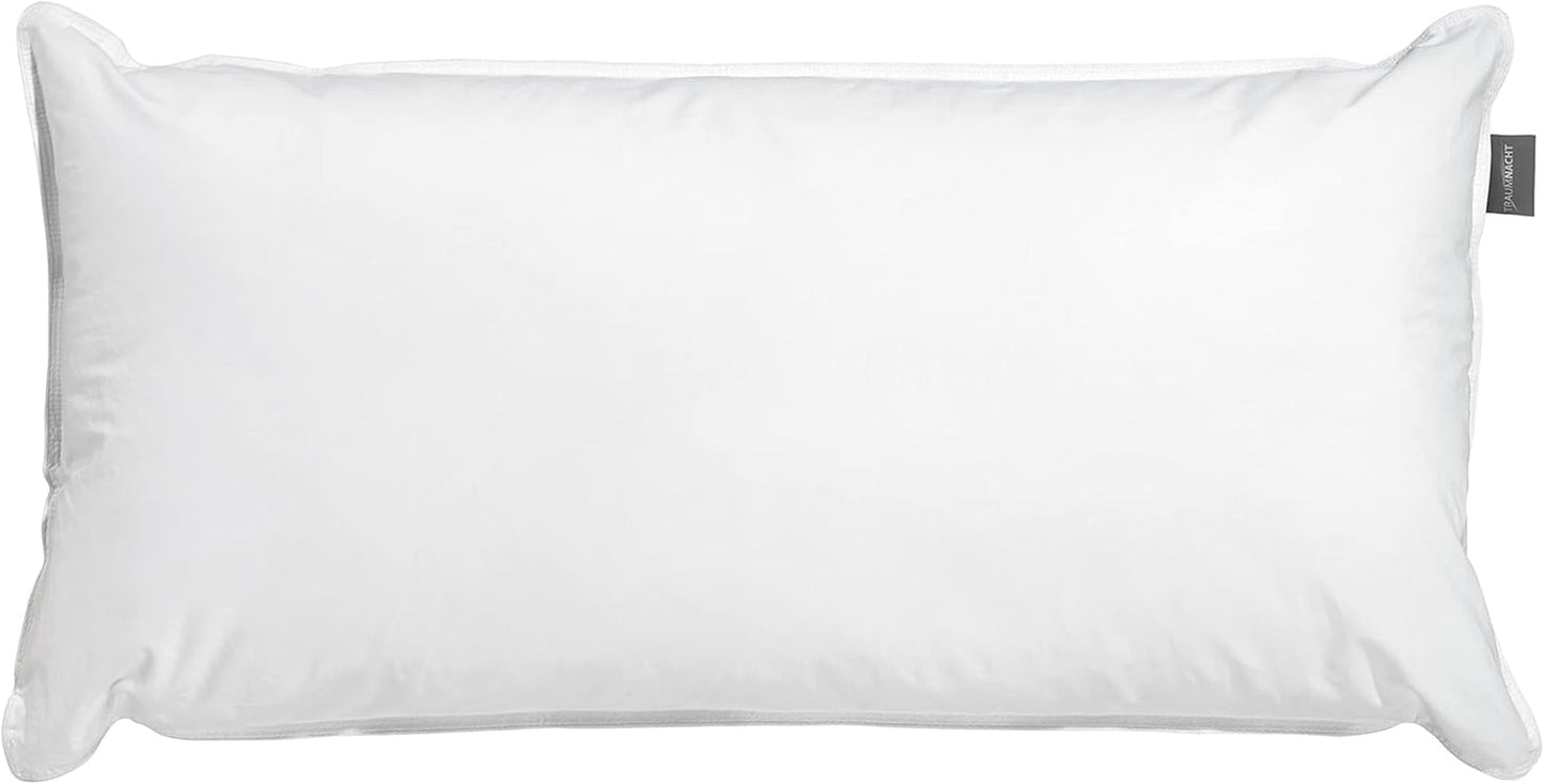 Ortopedyczna poduszka wodna Traumnacht z regulowaną ilością wypełnienia, 100% bawełna, 40 x 80 cm, opracowana w Niemczech - wyprodukowano w UE, biała, 1 sztuka (1 opakowanie) Standardowe poduszki Naty Shop 40 x 80