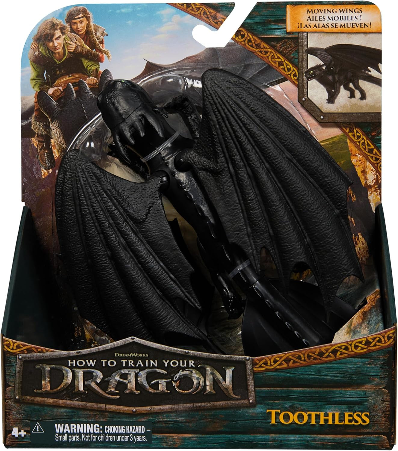 Dreamworks Jak wytresować smoka Długość 22 cm Podstawowy smok Bezzębna figurka zabawka dla dzieci w wieku 4+ Figurki Naty Shop