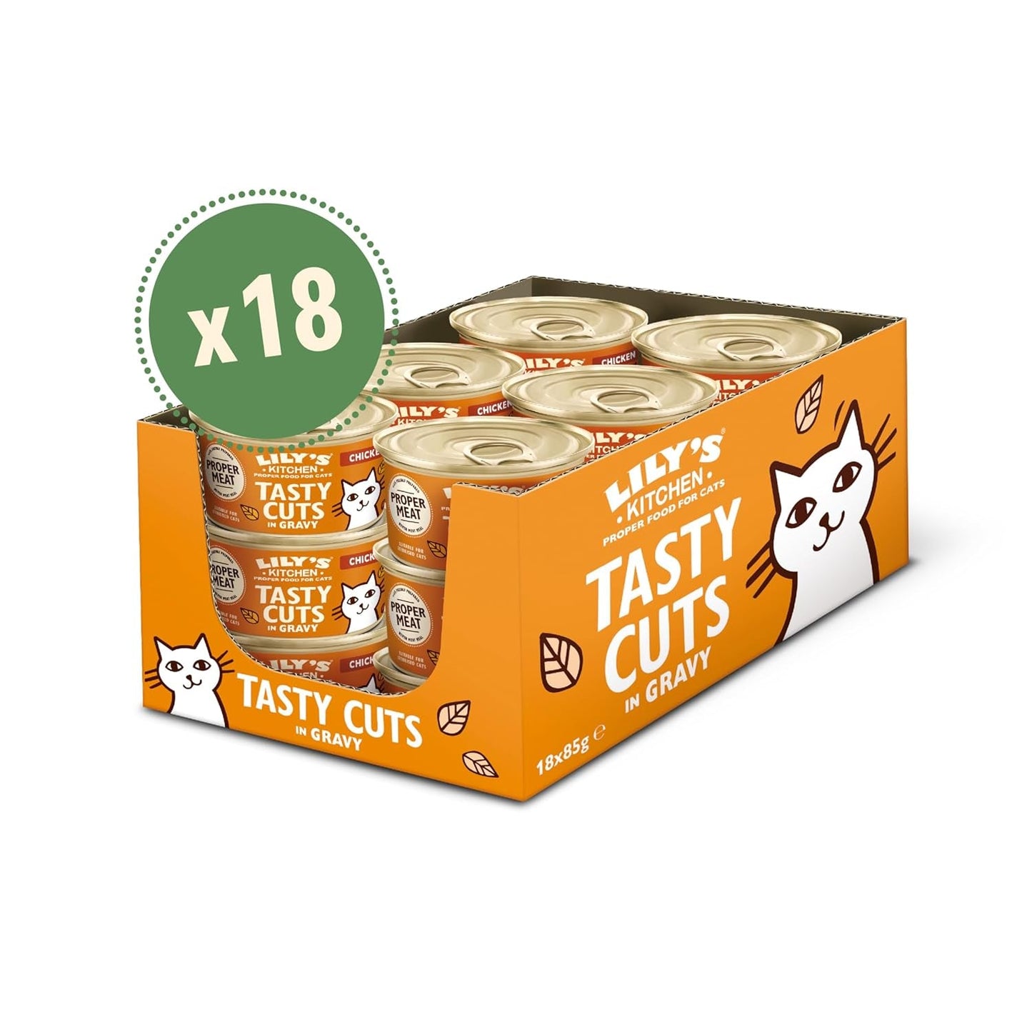 Lily's Kitchen, z naturalnych składników, pyszne kawałki w sosie z kurczaka, mokra karma dla dorosłych kotów, puszka 70g