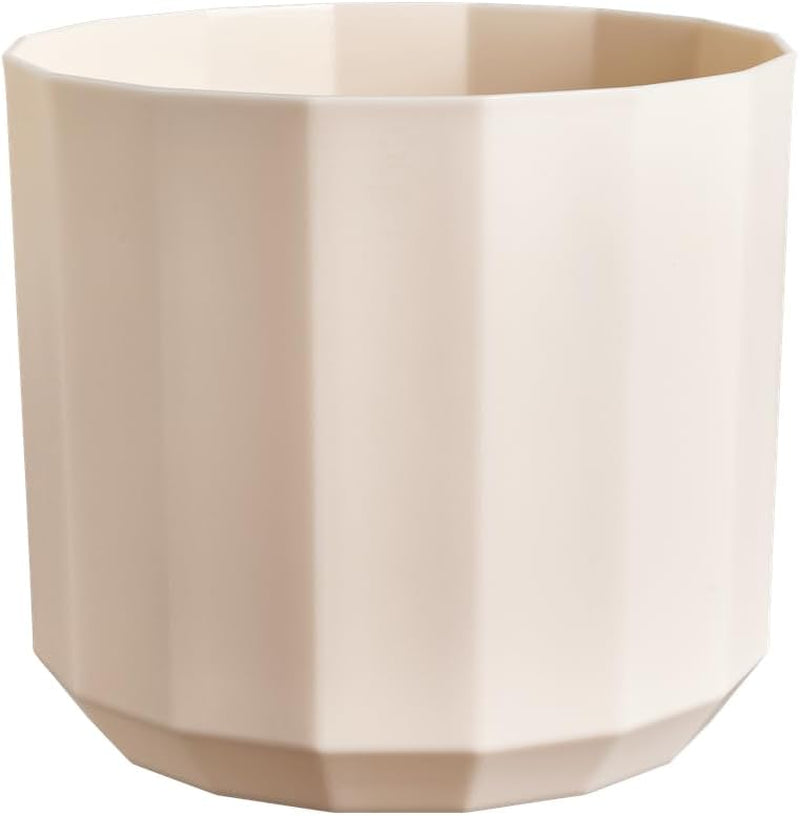 Okrągła doniczka elho Facet 23cm - do użytku w pomieszczeniach - 100% plastiku pochodzącego z recyklingu - Ø 22,7 x wys. 20,4 cm - Różowy/Migdałowy róż