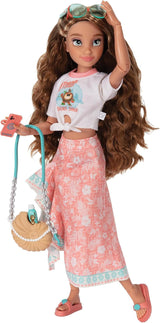 Lalka Vaiana z akcesoriami, 29 cm, 13 punktów artykulacji, na oficjalnej licencji Jakks Pacific. W komplecie z akcesoriami, które można łączyć i błyszczącym pierścionkiem Mickey!