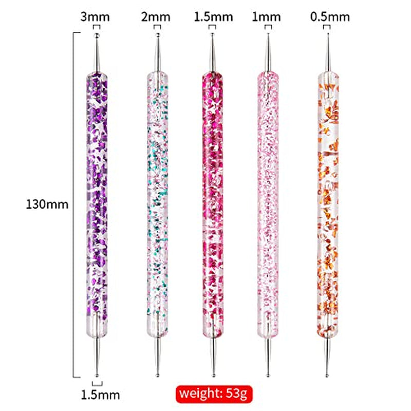 Zestaw pinsel do paznokci, 20 szt. Nageldesign Malerei Pinsel, Professionelle Nail Art Design Pinsel, Pinsel do paznokci Fine Liner, różowy