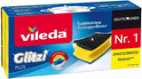 Vileda Glitzi, gąbka do mycia naczyń w kuchni, o działaniu antybakteryjnym, bardzo chłonna, opakowanie 18 szt. Naty Shop Kitchen Detergents