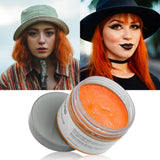 Tymczasowa koloryzacja włosów, stylizacja odcienia włosów dla kobiet i mężczyzn, pomada do włosów naturalnych, wosk do farbowania włosów na imprezę, cosplay i Halloween, 4,23 oz (srebrnoszary) Naty Shop Hair Dye 8 Orange