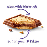 Milka LU – Alpejska czekolada mleczna z chrupiącymi ciasteczkami LU – 87g
