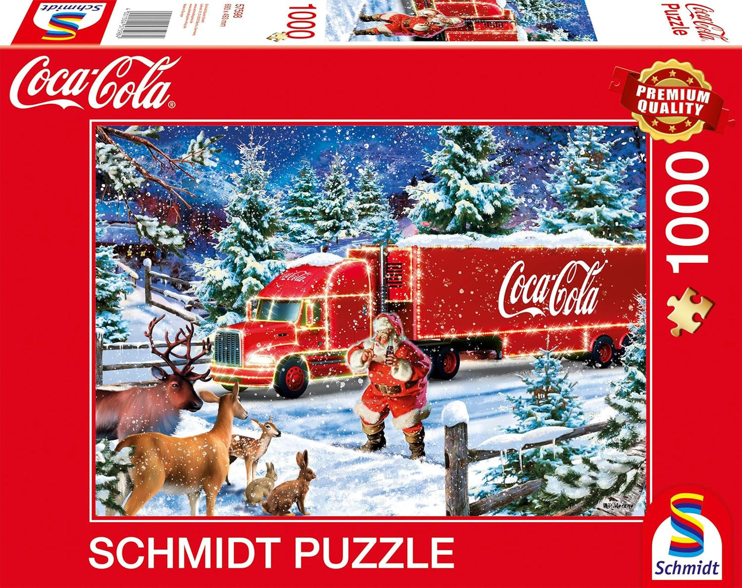 Schmidt Spiele 57598 Coca Cola Świąteczna ciężarówka 1000 elementów Puzzle Naty Shop Domyślny tytuł