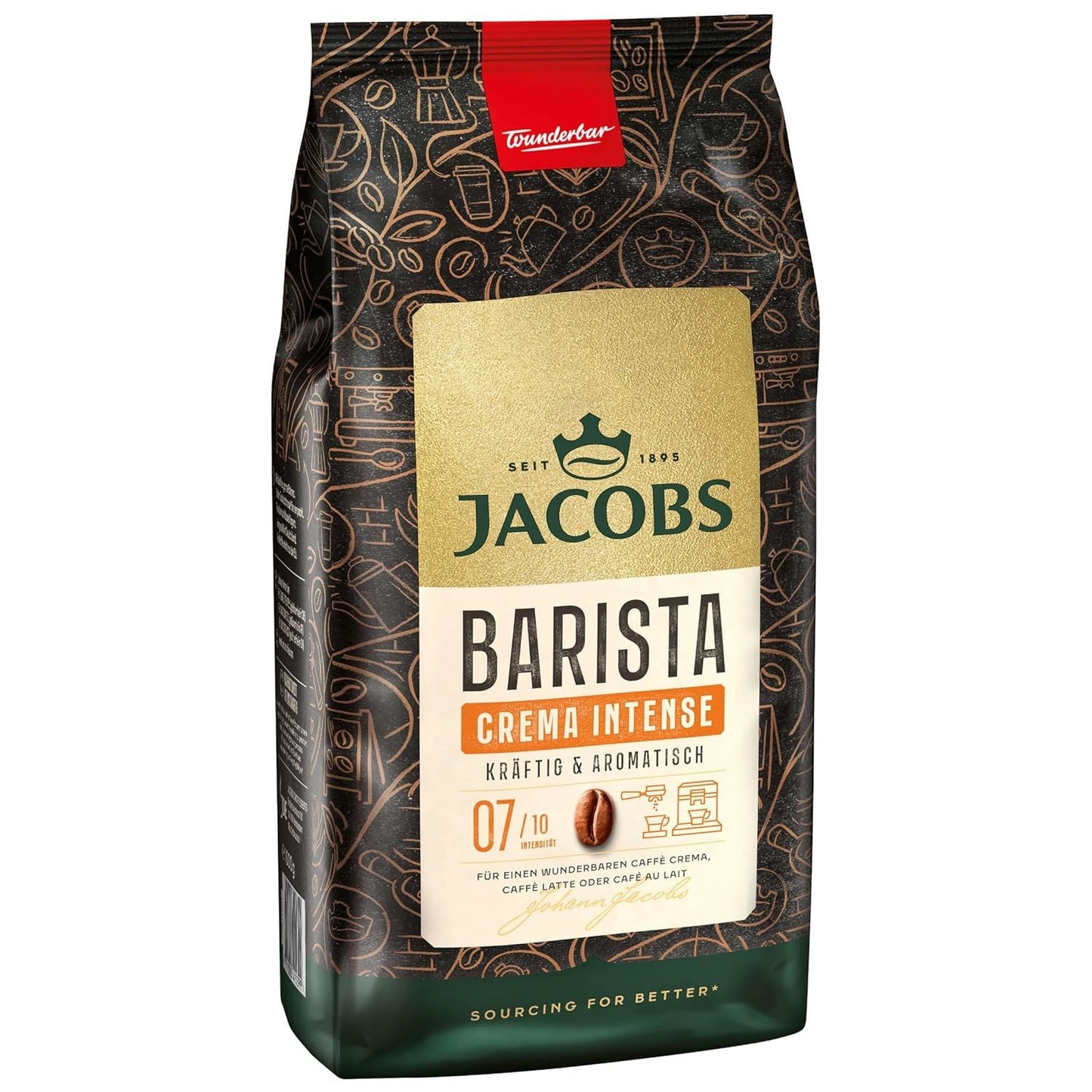 Kawa pełnoziarnista JACOBS Barista Editions Crema Intense (4 x 1 kg)