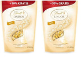 Kulki Lindor z białej czekolady | 400g Ok. 30 kulek z białej czekolady z rozpływającym się w ustach nadzieniem | Prezent czekoladowy | Prezent czekoladowy (opakowanie 2 szt.)