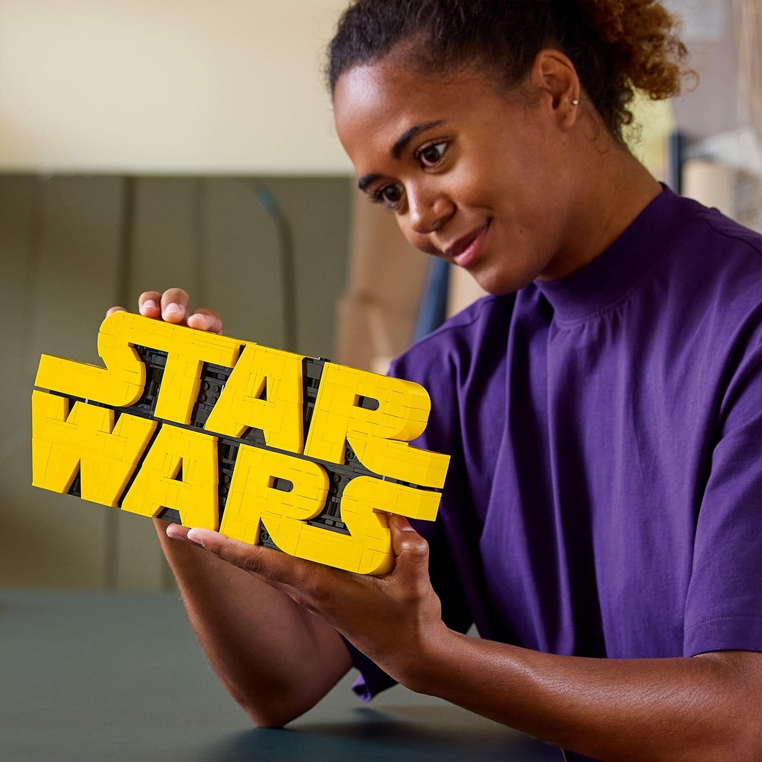 LEGO Star Wars 75407 Star Wars Logo Bricks - Zestaw do budowania dla dorosłych do kolekcjonowania - Model popkultury - element wystawowy na biurko - Pomysł na prezent dla dorosłych i nastoletnich fanów Zestawy do budowania Besuche den LEGO-Store