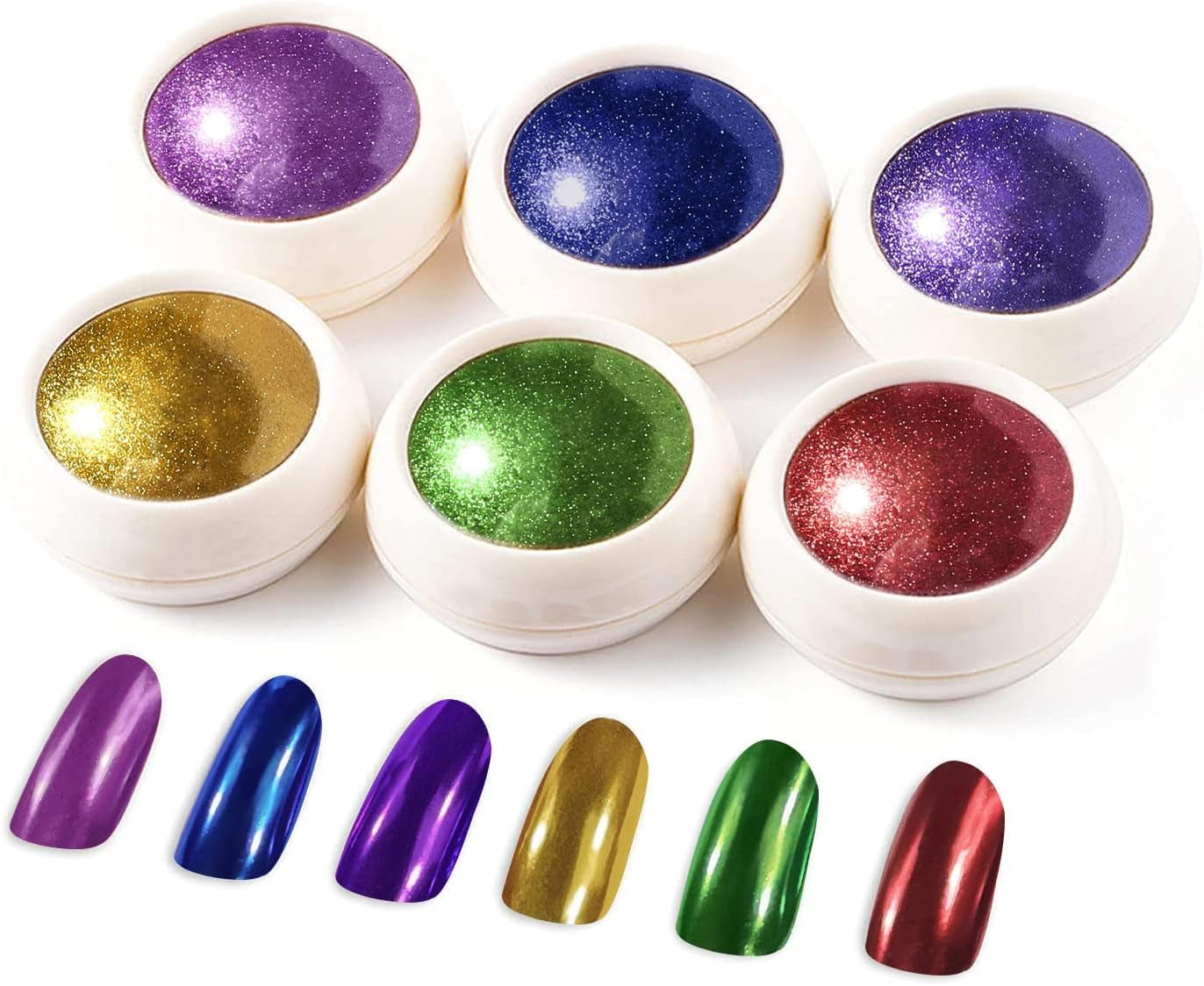 BISHENGYF Proszek do paznokci w kolorze różowego złotaNeue Upgrade Grosse Kapazitä Chrom PulverSuper-Spiegeleffekt Metall Mirror Chrome Powder – Neonowy szklisty efekt perłowy Brokat Nagelkunst Pulver Für DIY Salon