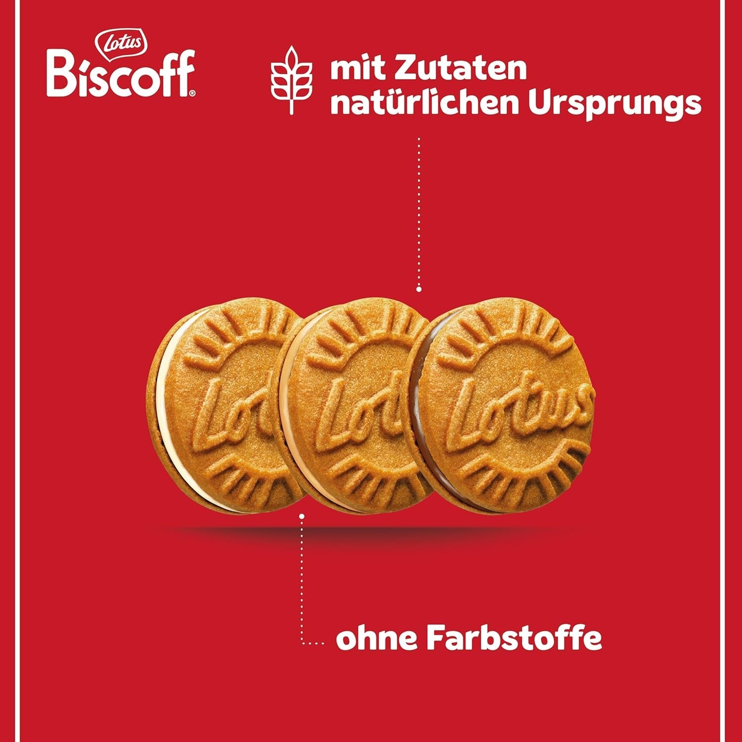 Lotos Biscoff | Pakiet odmian podwójnych ciastek | 3 odmiany: krem ​​biszkoptowy, aromat waniliowy i czekoladowy | 5 podwójnych ciastek w opakowaniu | Składniki pochodzenia naturalnego | Bez barwników | 16x50g | 800g