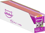 Whiskas 1+ mokra karma dla kotów z kurczakiem w galarecie, 28x85g (1 opakowanie) - Wysokiej jakości mokra karma dla dorosłych kotów w 28 saszetkach